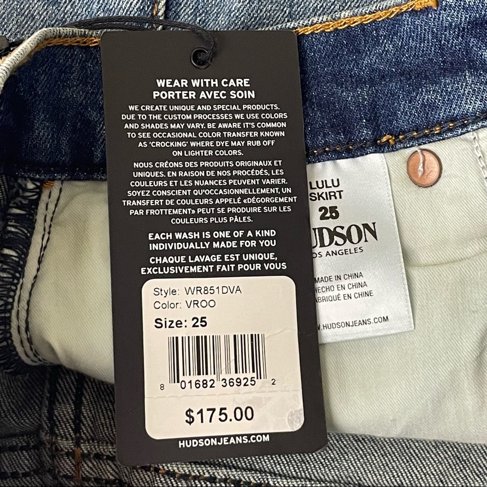 Hudson Jeans Light Blue Distressed Denim Mini Skirt - Picture 5 of 14